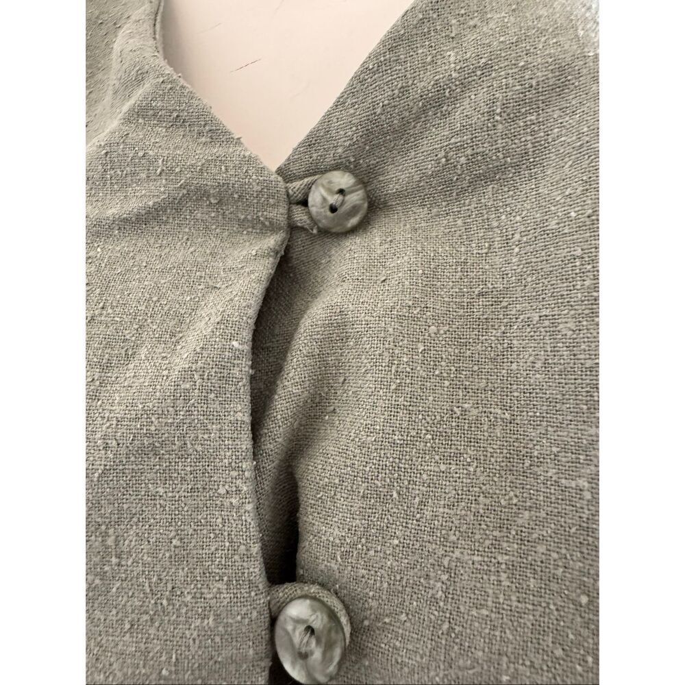 Honors women’s vintage 90s sage green 100% silk button up blouse - Picture 3 of 4